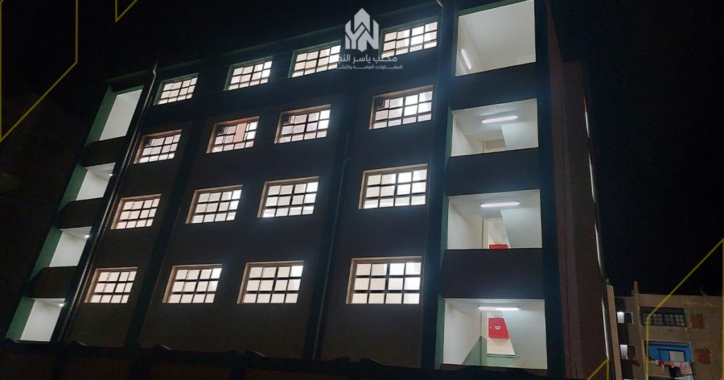 بناء وتأسيس وتشطيب مشروع مدرسة على مساحة 2000 متر مربع